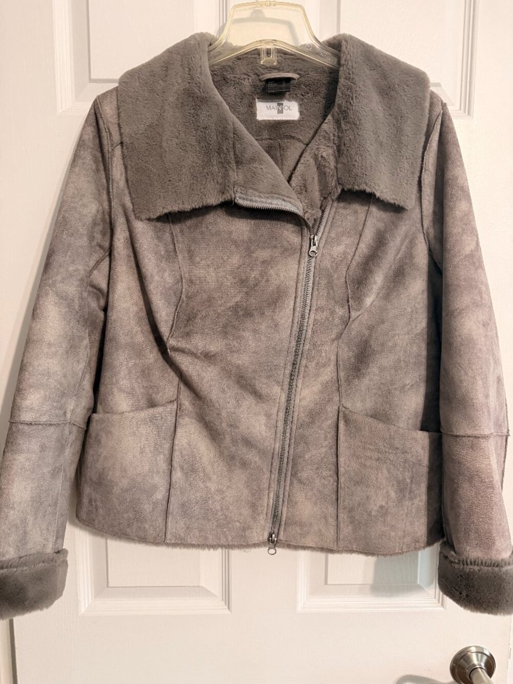 Mainpol Faux Suede Faux Shearling Jacket, US 6